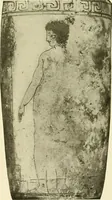 An illustration from Athenian lekythoi : with outline drawing in matt color on a white ground : appendix: additional lekythoi with outline drawing in glaze varnish on a white ground (1914)