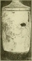An illustration from Athenian lekythoi : with outline drawing in matt color on a white ground : appendix: additional lekythoi with outline drawing in glaze varnish on a white ground (1914)