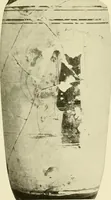 An illustration from Athenian lekythoi : with outline drawing in matt color on a white ground : appendix: additional lekythoi with outline drawing in glaze varnish on a white ground (1914)