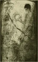 An illustration from Athenian lekythoi : with outline drawing in matt color on a white ground : appendix: additional lekythoi with outline drawing in glaze varnish on a white ground (1914)