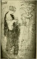 An illustration from Athenian lekythoi : with outline drawing in matt color on a white ground : appendix: additional lekythoi with outline drawing in glaze varnish on a white ground (1914)