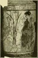 An illustration from Athenian lekythoi : with outline drawing in matt color on a white ground : appendix: additional lekythoi with outline drawing in glaze varnish on a white ground (1914)