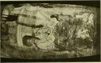 An illustration from Athenian lekythoi : with outline drawing in matt color on a white ground : appendix: additional lekythoi with outline drawing in glaze varnish on a white ground (1914)