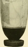 An illustration from Athenian lekythoi : with outline drawing in matt color on a white ground : appendix: additional lekythoi with outline drawing in glaze varnish on a white ground (1914)