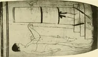 An illustration from Athenian lekythoi : with outline drawing in matt color on a white ground : appendix: additional lekythoi with outline drawing in glaze varnish on a white ground (1914)