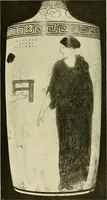 An illustration from Athenian lekythoi : with outline drawing in matt color on a white ground : appendix: additional lekythoi with outline drawing in glaze varnish on a white ground (1914)