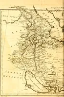 An illustration from Atlas encyclopédique : contenant la géographie ancienne, et quelques cartes sur la géographie du moyen âge, la géographie moderne, et les cartes relatives à la géographie physique (1787)