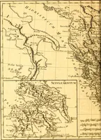 An illustration from Atlas encyclopédique : contenant la géographie ancienne, et quelques cartes sur la géographie du moyen âge, la géographie moderne, et les cartes relatives à la géographie physique (1787)
