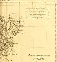 An illustration from Atlas encyclopédique : contenant la géographie ancienne, et quelques cartes sur la géographie du moyen âge, la géographie moderne, et les cartes relatives à la géographie physique (1787)