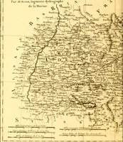 An illustration from Atlas encyclopédique : contenant la géographie ancienne, et quelques cartes sur la géographie du moyen âge, la géographie moderne, et les cartes relatives à la géographie physique (1787)