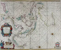 Picture 30 of 40 from Atlas maritimus, or A book of charts : Describeing the sea coasts capes headlands sands shoals rocks and dangers the bayes roads harbors rivers and ports, in most of the knowne parts of the world. With the true courses and distances, from one place to another : Gathered from the latest and best discoveryes, that have bin made by divers able and experienced navigators of our English nation : Accomodated with an hydrographicall description of the whole world (1672), leaf 72