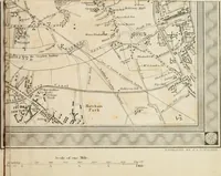 An illustration from Atlas to the Topographical Dictionary of England, comprising a general map of England, a map of London, and maps of the counties of Bedford ... and York (1845)