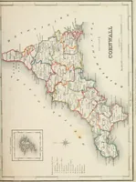 An illustration from Atlas to the Topographical Dictionary of England, comprising a general map of England, a map of London, and maps of the counties of Bedford ... and York (1845)