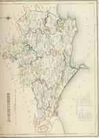 An illustration from Atlas to the Topographical Dictionary of England, comprising a general map of England, a map of London, and maps of the counties of Bedford ... and York (1845)