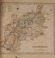 An illustration from Atlas to the Topographical Dictionary of England, comprising a general map of England, a map of London, and maps of the counties of Bedford ... and York (1845)