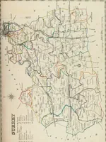 An illustration from Atlas to the Topographical Dictionary of England, comprising a general map of England, a map of London, and maps of the counties of Bedford ... and York (1845)