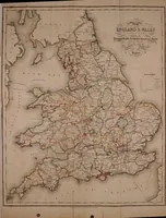 An illustration from Atlas to the Topographical Dictionary of England, comprising a general map of England, a map of London, and maps of the counties of Bedford ... and York (1845)