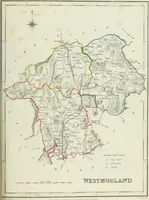 An illustration from Atlas to the Topographical Dictionary of England, comprising a general map of England, a map of London, and maps of the counties of Bedford ... and York (1845)