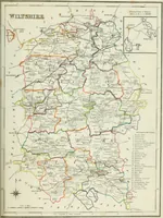 An illustration from Atlas to the Topographical Dictionary of England, comprising a general map of England, a map of London, and maps of the counties of Bedford ... and York (1845)
