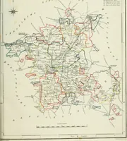 An illustration from Atlas to the Topographical Dictionary of England, comprising a general map of England, a map of London, and maps of the counties of Bedford ... and York (1845)