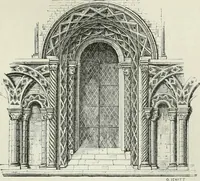 An illustration from An attempt to discriminate the styles of architecture in England, from the conquest to the reformation : with a sketch of the Grecian and Roman orders (1881)