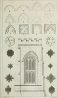An illustration from An attempt to discriminate the styles of English architecture, from the Conquest to the Reformation; with notices of eight hundred English buildings: preceded by a sketch of the Grecian and Roman orders (1819)