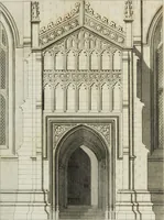 An illustration from An attempt to discriminate the styles of English architecture, from the Conquest to the Reformation; with notices of eight hundred English buildings: preceded by a sketch of the Grecian and Roman orders (1819)