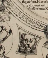 Picture 126 of 262 from Augustissimorum imperatorum, serenissimorum regum, atque archiducum, illustrissimorum principum, necnon comitum, baronum, nobilium, aliorumq[ue] clarissimorum virorum, qui aut ipsi cum imperio bellorum duces fuerunt, aut in iisdem præfecturis insignioribus laudabiliter functi sunt, verissimæ imagines, & rerum ab ipsis domi, forisq[ue] gestarum succinctæ descriptiones. Quorum arma, aut integra, aut horum partes, quibus induti, vsique aduersus hostem heroica facinora patrarunt, aut quorum auspiciis tàm prospera quàm aduersa fortuna res magnæ gestæ sunt, à serenissimo principe Ferdinando, archiduce Austriæ, duce Burgundiæ, comte Habspurgi & Tyrolis &c. ex omnibus ferè orbis terrarum prouinciis partim conquista, partim ab illorum hæredibus & successoribus transmissa, in celebri Ambrosianæ arcis armamentario, à sua serenitate non procul ciutate Oenipontana extructo, conspiciuntur (1601), leaf 119