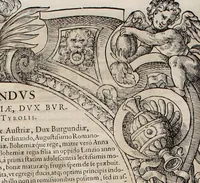 Picture 24 of 262 from Augustissimorum imperatorum, serenissimorum regum, atque archiducum, illustrissimorum principum, necnon comitum, baronum, nobilium, aliorumq[ue] clarissimorum virorum, qui aut ipsi cum imperio bellorum duces fuerunt, aut in iisdem præfecturis insignioribus laudabiliter functi sunt, verissimæ imagines, & rerum ab ipsis domi, forisq[ue] gestarum succinctæ descriptiones. Quorum arma, aut integra, aut horum partes, quibus induti, vsique aduersus hostem heroica facinora patrarunt, aut quorum auspiciis tàm prospera quàm aduersa fortuna res magnæ gestæ sunt, à serenissimo principe Ferdinando, archiduce Austriæ, duce Burgundiæ, comte Habspurgi & Tyrolis &c. ex omnibus ferè orbis terrarum prouinciis partim conquista, partim ab illorum hæredibus & successoribus transmissa, in celebri Ambrosianæ arcis armamentario, à sua serenitate non procul ciutate Oenipontana extructo, conspiciuntur (1601), leaf 19