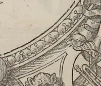 Picture 46 of 262 from Augustissimorum imperatorum, serenissimorum regum, atque archiducum, illustrissimorum principum, necnon comitum, baronum, nobilium, aliorumq[ue] clarissimorum virorum, qui aut ipsi cum imperio bellorum duces fuerunt, aut in iisdem præfecturis insignioribus laudabiliter functi sunt, verissimæ imagines, & rerum ab ipsis domi, forisq[ue] gestarum succinctæ descriptiones. Quorum arma, aut integra, aut horum partes, quibus induti, vsique aduersus hostem heroica facinora patrarunt, aut quorum auspiciis tàm prospera quàm aduersa fortuna res magnæ gestæ sunt, à serenissimo principe Ferdinando, archiduce Austriæ, duce Burgundiæ, comte Habspurgi & Tyrolis &c. ex omnibus ferè orbis terrarum prouinciis partim conquista, partim ab illorum hæredibus & successoribus transmissa, in celebri Ambrosianæ arcis armamentario, à sua serenitate non procul ciutate Oenipontana extructo, conspiciuntur (1601), leaf 43