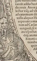 Picture 52 of 262 from Augustissimorum imperatorum, serenissimorum regum, atque archiducum, illustrissimorum principum, necnon comitum, baronum, nobilium, aliorumq[ue] clarissimorum virorum, qui aut ipsi cum imperio bellorum duces fuerunt, aut in iisdem præfecturis insignioribus laudabiliter functi sunt, verissimæ imagines, & rerum ab ipsis domi, forisq[ue] gestarum succinctæ descriptiones. Quorum arma, aut integra, aut horum partes, quibus induti, vsique aduersus hostem heroica facinora patrarunt, aut quorum auspiciis tàm prospera quàm aduersa fortuna res magnæ gestæ sunt, à serenissimo principe Ferdinando, archiduce Austriæ, duce Burgundiæ, comte Habspurgi & Tyrolis &c. ex omnibus ferè orbis terrarum prouinciis partim conquista, partim ab illorum hæredibus & successoribus transmissa, in celebri Ambrosianæ arcis armamentario, à sua serenitate non procul ciutate Oenipontana extructo, conspiciuntur (1601), leaf 51