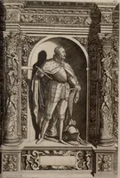 Picture 61 of 262 from Augustissimorum imperatorum, serenissimorum regum, atque archiducum, illustrissimorum principum, necnon comitum, baronum, nobilium, aliorumq[ue] clarissimorum virorum, qui aut ipsi cum imperio bellorum duces fuerunt, aut in iisdem præfecturis insignioribus laudabiliter functi sunt, verissimæ imagines, & rerum ab ipsis domi, forisq[ue] gestarum succinctæ descriptiones. Quorum arma, aut integra, aut horum partes, quibus induti, vsique aduersus hostem heroica facinora patrarunt, aut quorum auspiciis tàm prospera quàm aduersa fortuna res magnæ gestæ sunt, à serenissimo principe Ferdinando, archiduce Austriæ, duce Burgundiæ, comte Habspurgi & Tyrolis &c. ex omnibus ferè orbis terrarum prouinciis partim conquista, partim ab illorum hæredibus & successoribus transmissa, in celebri Ambrosianæ arcis armamentario, à sua serenitate non procul ciutate Oenipontana extructo, conspiciuntur (1601), leaf 56