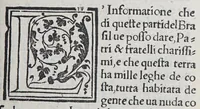 An illustration from Auisi particolari delle Indie di Portugallo riceuuti in questi doi anni del .1551. & 1552. da li reuere[n]di padri de la Co[m]pagnia de Iesu, : doue fra molte cose mirabili, si uede delli paesi, delle genti, & costumi loro & la grande co[n]uersioue [sic] di molti populi, che cominciano a riceuere il lume della sa[n]ta fede & relligione [sic] Christiana (1552)