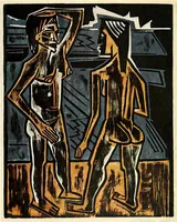 An illustration from Ausgewählte Graphik des deutschen Expressionismus, 1905-1920 : E. Heckel, E.L. Kirchner, K. Schmidt-Rottluff ... aus der graphischen Sammlung des Museums Folkwang Essen (1900)