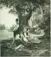 An illustration from Ausstellung deutscher Kunst aus der Zeit von 1775-1875 in der Königlichen Nationalgalerie, Berlin 1906. Herausgegeben vom Vorstand der Deutschen Jahrhundertausstellung. Mit einleitendem Text von Hugo von Tschudi (1906)