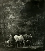 An illustration from Ausstellung deutscher Kunst aus der Zeit von 1775-1875 in der Königlichen Nationalgalerie, Berlin 1906. Herausgegeben vom Vorstand der Deutschen Jahrhundertausstellung. Mit einleitendem Text von Hugo von Tschudi (1906)