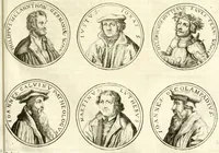 An illustration from Aquila Austriaca, sub qua imperatores Austriaci ab Alberto II honorifico vsquè ad Ferdinandum III & IV Occidentis imperatorem L : elogiis, hieroglyphicis, numismatibus, insignibus, symbolis, imaginibus antiquis ad viuum exhibentur exculpti, & longa historiarum serie exarati : vt nihil relictum sit, quod prisci vel hodierni habeant annales, sed diplomata, leges, indulta, genealogiae, donationes, priuilegia offeruntur congesta : inseruntur et regum principumque imagines, nummi honorarij, castrenses, triumphales, votiui, missiles, &c. qui sanguine, foedere, bello imperatoribus iuncti, occurrunt in opere : subijcitur cuique caesarum appendix symbolica, sacrolegalis, & historicopolitica, in qua symbolis & hieroglyphicis, aere affabrè exculptis, pinguntur, & explanantur (1679)