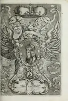 An illustration from Austriaci Caesares Mariae Annae, magni caes[ar]is Ferd[inan]di III filiae, maximi regum Phil[i]pi IV sponsae, potentiss[im]ae Hispanae mon[ar]chiae regin[a]e, in dotale auspicium infantis monarchae totiusq[ue] sereniss[im]ae posteritatis exhibiti (1649)