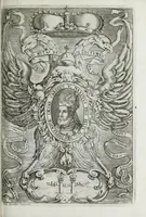 An illustration from Austriaci Caesares Mariae Annae, magni caes[ar]is Ferd[inan]di III filiae, maximi regum Phil[i]pi IV sponsae, potentiss[im]ae Hispanae mon[ar]chiae regin[a]e, in dotale auspicium infantis monarchae totiusq[ue] sereniss[im]ae posteritatis exhibiti (1649)