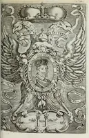 An illustration from Austriaci Caesares Mariae Annae, magni caes[ar]is Ferd[inan]di III filiae, maximi regum Phil[i]pi IV sponsae, potentiss[im]ae Hispanae mon[ar]chiae regin[a]e, in dotale auspicium infantis monarchae totiusq[ue] sereniss[im]ae posteritatis exhibiti (1649)