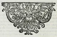 An illustration from Austriaci Caesares Mariae Annae, magni caes[ar]is Ferd[inan]di III filiae, maximi regum Phil[i]pi IV sponsae, potentiss[im]ae Hispanae mon[ar]chiae regin[a]e, in dotale auspicium infantis monarchae totiusq[ue] sereniss[im]ae posteritatis exhibiti (1649)