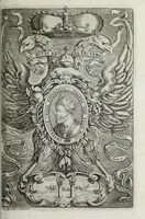 An illustration from Austriaci Caesares Mariae Annae, magni caes[ar]is Ferd[inan]di III filiae, maximi regum Phil[i]pi IV sponsae, potentiss[im]ae Hispanae mon[ar]chiae regin[a]e, in dotale auspicium infantis monarchae totiusq[ue] sereniss[im]ae posteritatis exhibiti (1649)