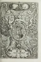 An illustration from Austriaci Caesares Mariae Annae, magni caes[ar]is Ferd[inan]di III filiae, maximi regum Phil[i]pi IV sponsae, potentiss[im]ae Hispanae mon[ar]chiae regin[a]e, in dotale auspicium infantis monarchae totiusq[ue] sereniss[im]ae posteritatis exhibiti (1649)