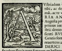 An illustration from Austriaci Caesares Mariae Annae, magni caes[ar]is Ferd[inan]di III filiae, maximi regum Phil[i]pi IV sponsae, potentiss[im]ae Hispanae mon[ar]chiae regin[a]e, in dotale auspicium infantis monarchae totiusq[ue] sereniss[im]ae posteritatis exhibiti (1649)