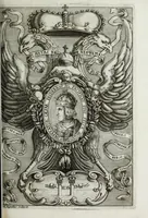 An illustration from Austriaci Caesares Mariae Annae, magni caes[ar]is Ferd[inan]di III filiae, maximi regum Phil[i]pi IV sponsae, potentiss[im]ae Hispanae mon[ar]chiae regin[a]e, in dotale auspicium infantis monarchae totiusq[ue] sereniss[im]ae posteritatis exhibiti (1649)