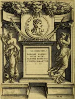 An illustration from Avgvstarvm imagines aereis formis expressae : vitae quoque carundem breuiter enarratae, signorum etiam, quae in posteriori parte numismatũ efficta sũt, ratio explicata (1558)