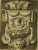 Picture 78 of 86 from Avgvstarvm imagines aereis formis expressae : vitae quoque carundem breuiter enarratae, signorum etiam, quae in posteriori parte numismatũ efficta sũt, ratio explicata (1558), leaf 195