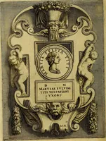 An illustration from Avgvstarvm imagines aereis formis expressae : vitae quoque carundem breuiter enarratae, signorum etiam, quae in posteriori parte numismatũ efficta sũt, ratio explicata (1558)