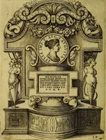 An illustration from Avgvstarvm imagines aereis formis expressae : vitae quoque carundem breuiter enarratae, signorum etiam, quae in posteriori parte numismatũ efficta sũt, ratio explicata (1558)
