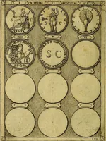 An illustration from Avgvstarvm imagines aereis formis expressae : vitae quoque carundem breuiter enarratae, signorum etiam, quae in posteriori parte numismatũ efficta sũt, ratio explicata (1558)
